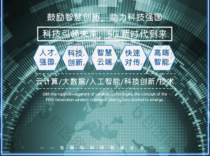 商务科技科幻人工智能5g海报